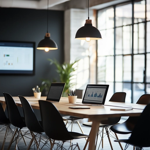 Abstract representation of AI technology seamlessly integrating with business tools.